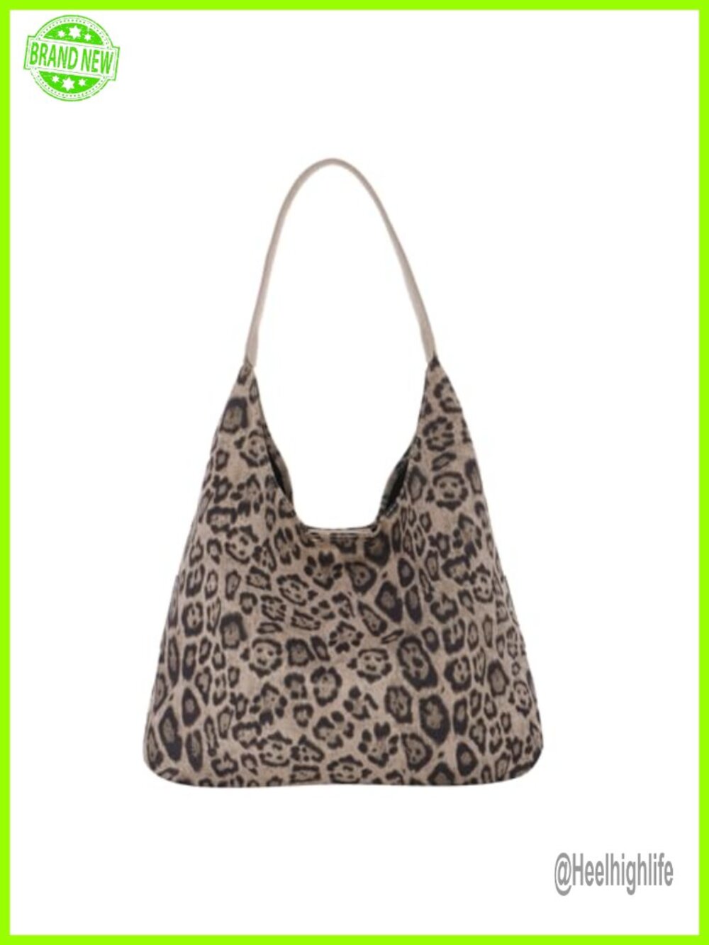 Faux Suede Leopard Print Tote Bag Large Hobo Shoulder Satchel Handbag